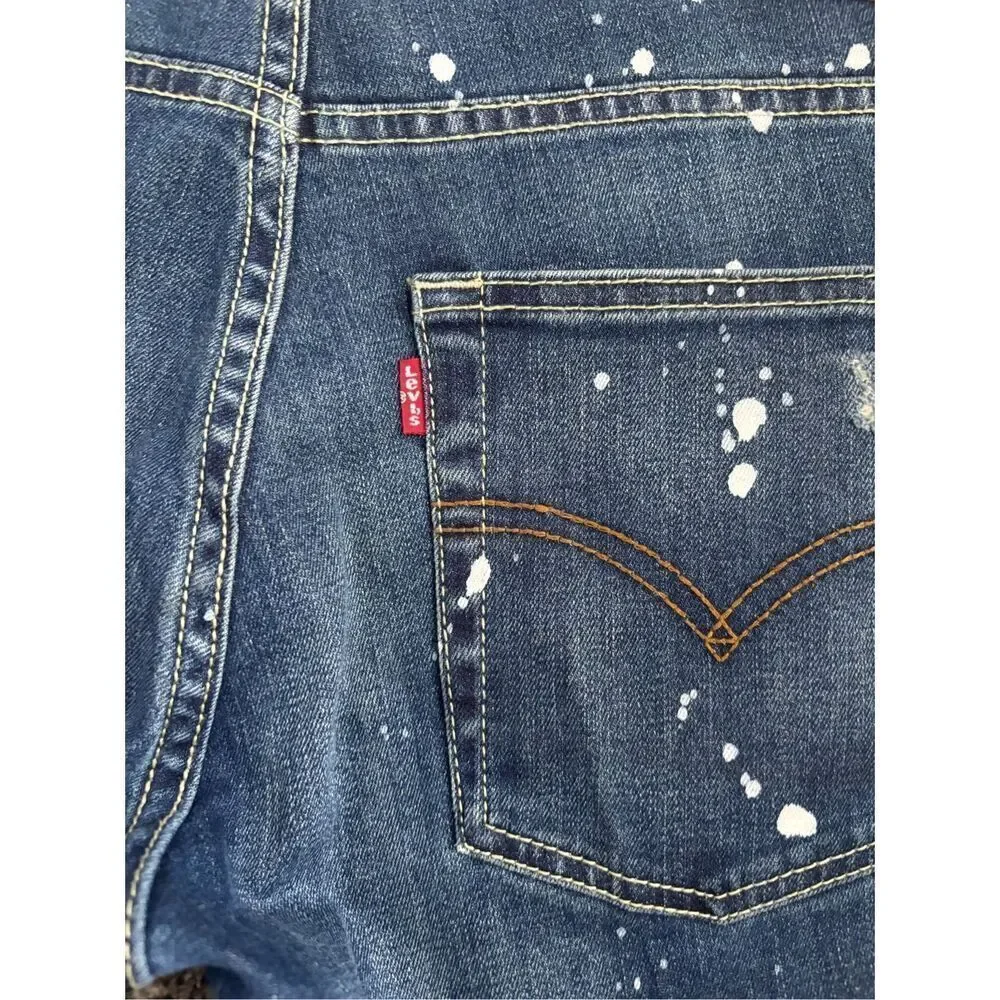❤️Levi’s 511 Youth Slim Fit Paint Splash Jeans sz16